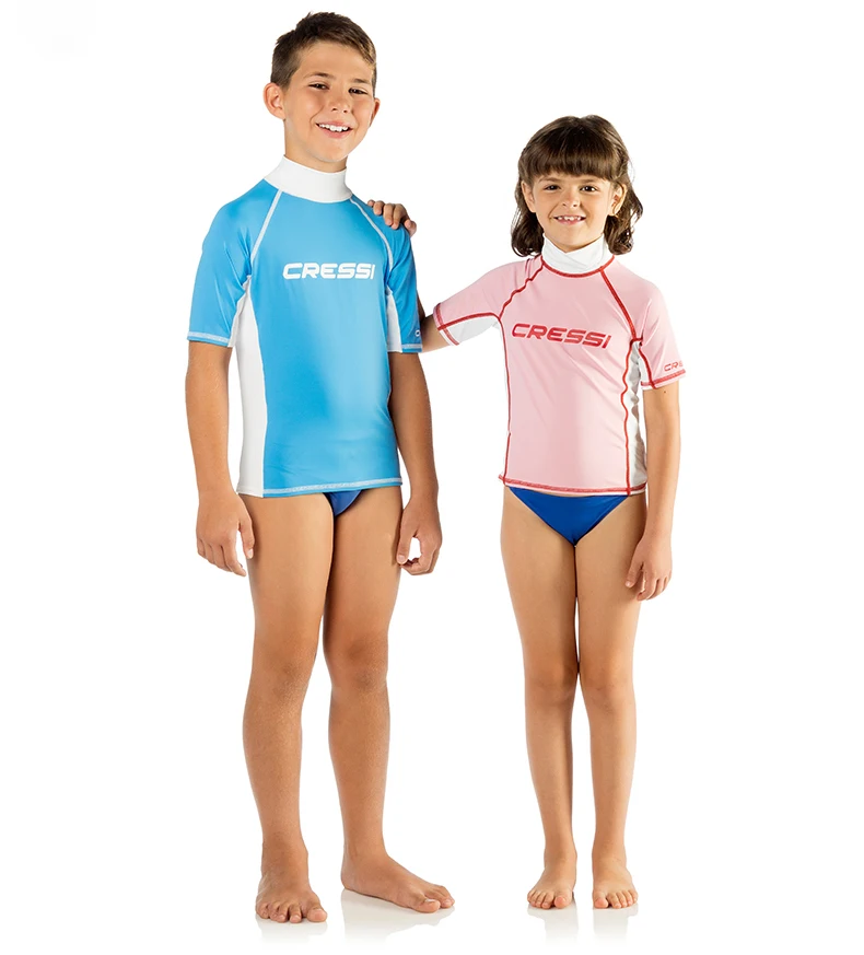 Детская сыпь Cressi с коротким рукавом для плавания серфинга снорклинга уф защита