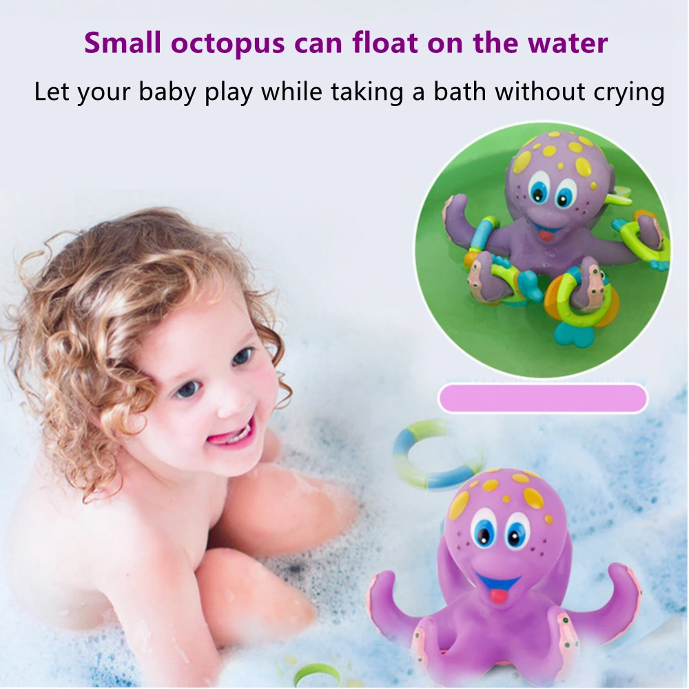Детские игрушки для ванной игра в осьминог веселое плавающее кольцо обучающая