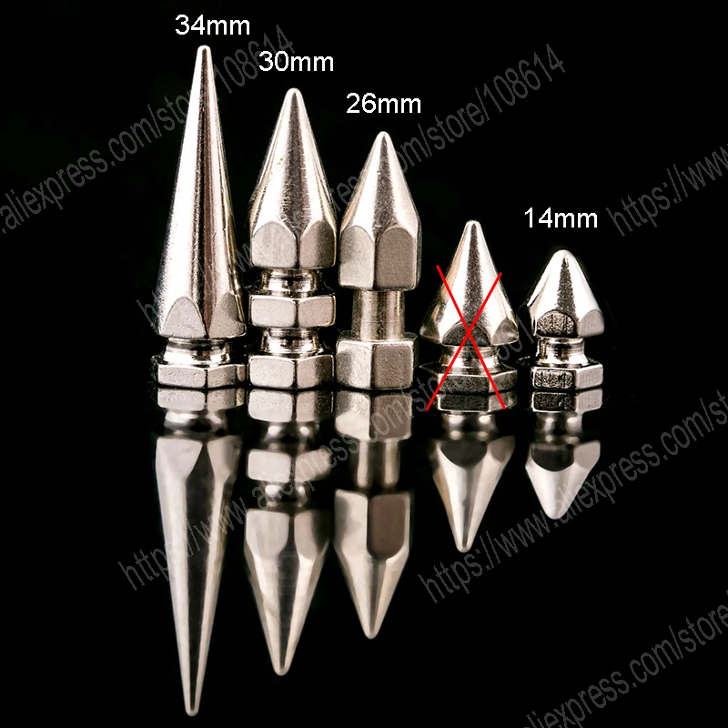 Заостренные заостренные шипы конусные круглые шпильки с заклепками