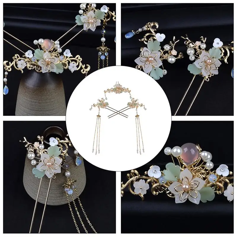 

3Pcs Delicate Practical Durable Exquisite Hair Chopstick Hair Stick Hanfu Hairpin for Home