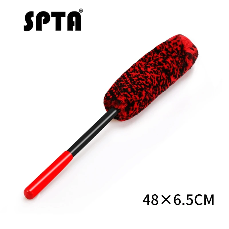 1pcs Size L SPTA Авто ступица колеса автомобиля Чистящая Щетка гибкая 3 шт. длинная ручка Премиум Шерсть щетки для чистки обода мягкое волокно Чистка шин автомобиля щетка - Цвет: 1pcs Size L