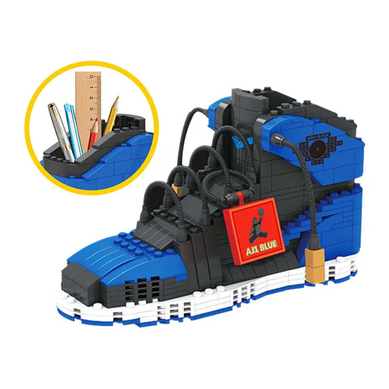 Мини плюс Air J Super Shoes строительные блоки кроссовки модель ручка контейнер кирпичи