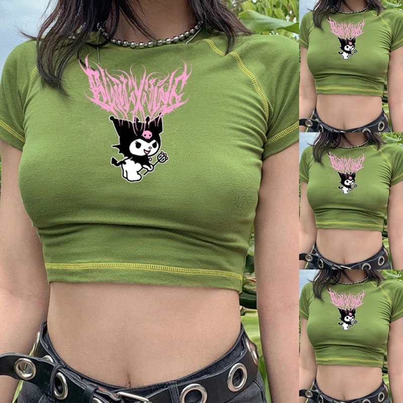 Новый 2021 женская летняя футболка с короткими рукавами круглым вырезом футболки