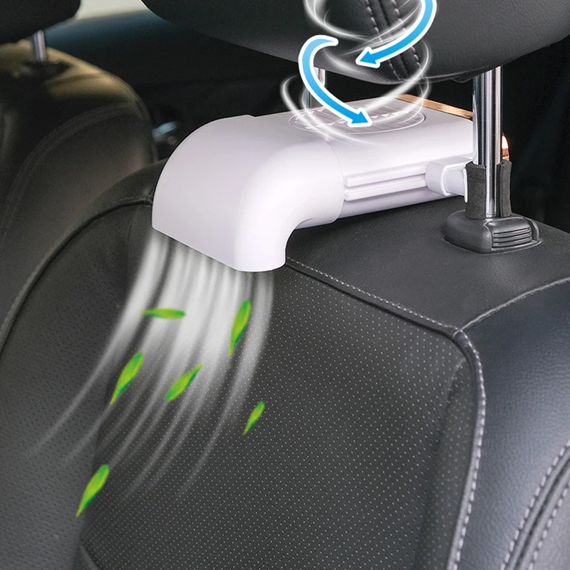 

Car seat mini fan USB rear 5V ABS foldable fan 3 kinds of adjustable wind speed silent gale cooler car seat back cooling fan set