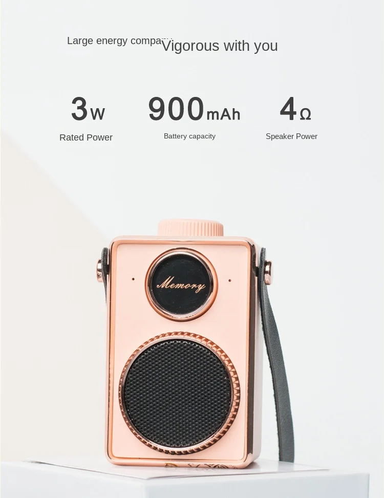 Creative Retro Bluetooth Speaker Portable Mini Lanyard Music Player Stereo with Sound Support Call Function|Портативные колонки| |