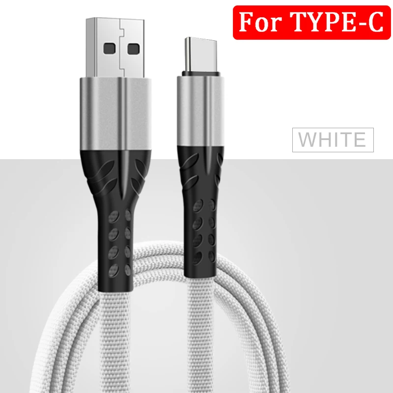 1 м USB кабель Mirco usb type C зарядное устройство для быстрой зарядки для Xiaomi Redmi Android мобильный телефон зарядный кабель для передачи данных Mirco usb type-C кабель - Цвет: For Type C White
