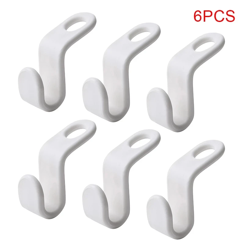 

6pcs Closet Hanger Plastic Extension Hook Clothing DIY Clothes Plastic Closet Stack Hanger Rack Bedroom Storage Organize