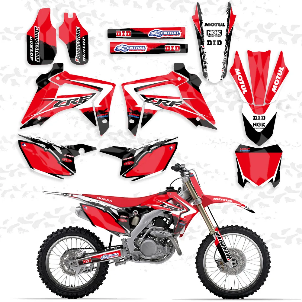 TEAM GRAPHICS DECALS Stickers FOR Honda CRF450R CRF450 2013-2016 CRF250R CRF250 2014 2015 2016 2017  CRF 250 450 250R 450R