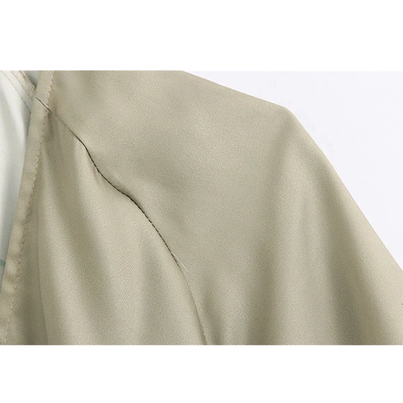 GLAUKE весеннее платье цвета хаки с принтом винтажное женское повседневное