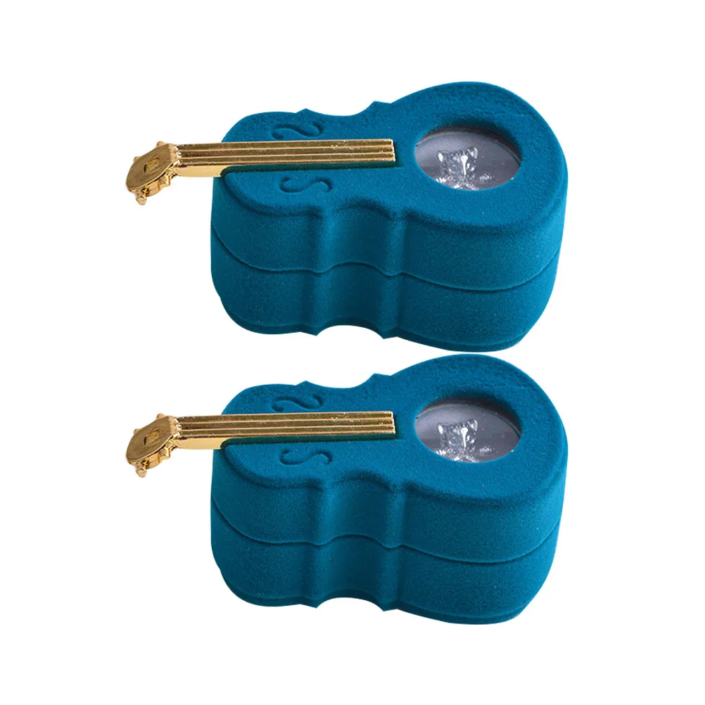 2 шт шкатулка компактная в форме скрипки Подарочный держатель кольцо серьги