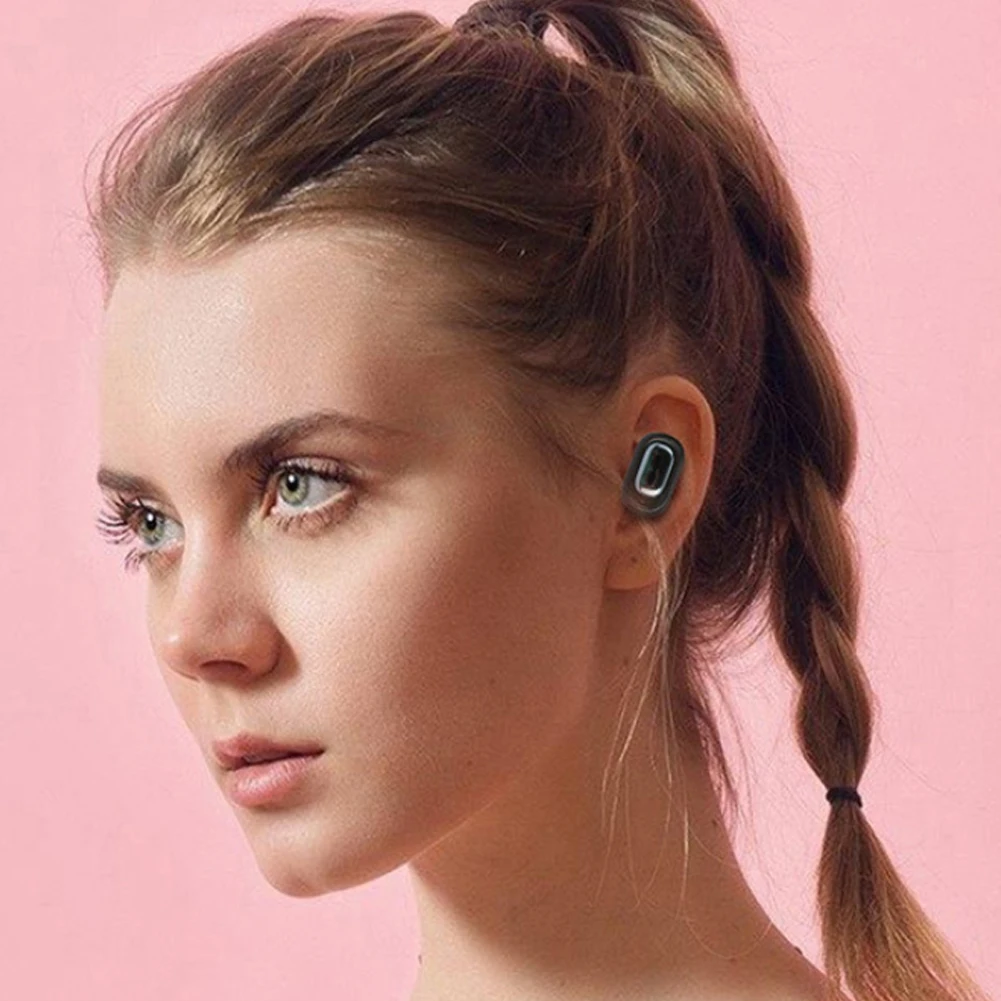 Мини беспроводные питание от батарейки громкой связи Bluetooth наушники невидимые