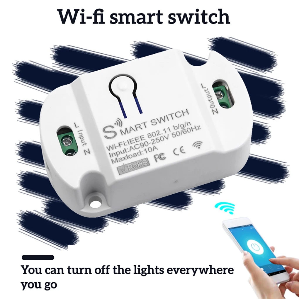 

WiFi Smart Switch Wireless Remote Switch Timer APP Control Smart Home Smart Life For Alexa Google Home