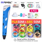 Рождественский подарок Myriwell 3d Ручка с 50 м ABS + 50 м PLA 1,75 мм Филамент 3d печать Ручка детский инструмент для рисования умный детский подарок на день рождения