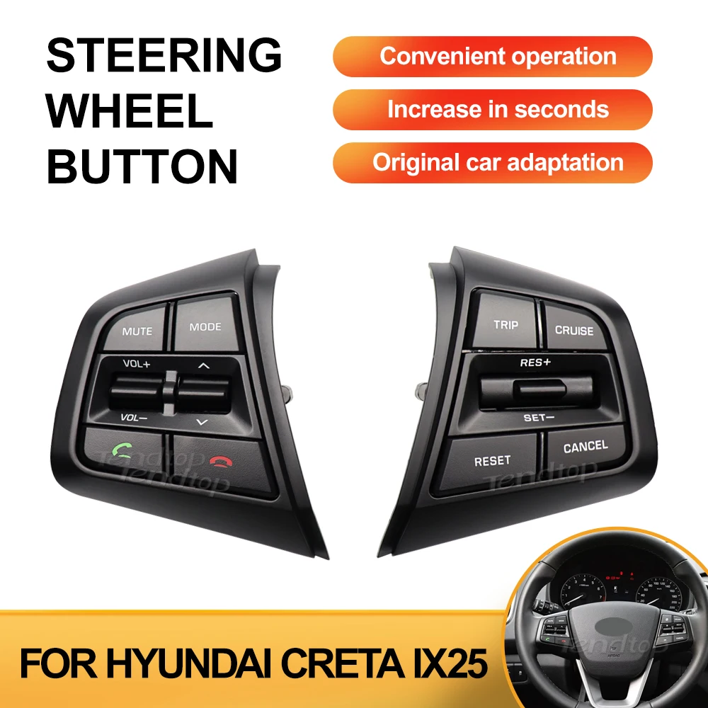 

Кнопка рулевого колеса, круиз-контроль, Bluetooth переключатель для Hyundai Creta Ix25 1.6L 2.0L, кнопка дистанционного управления громкостью, левый и правый