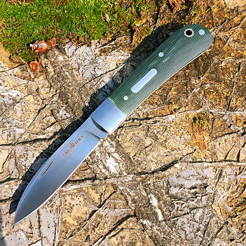 

60HRC Brother 1510 VG10 blade Folding knife Slip Joint Pocket Knife EDC survival tactical outdoor hunting floder knives
