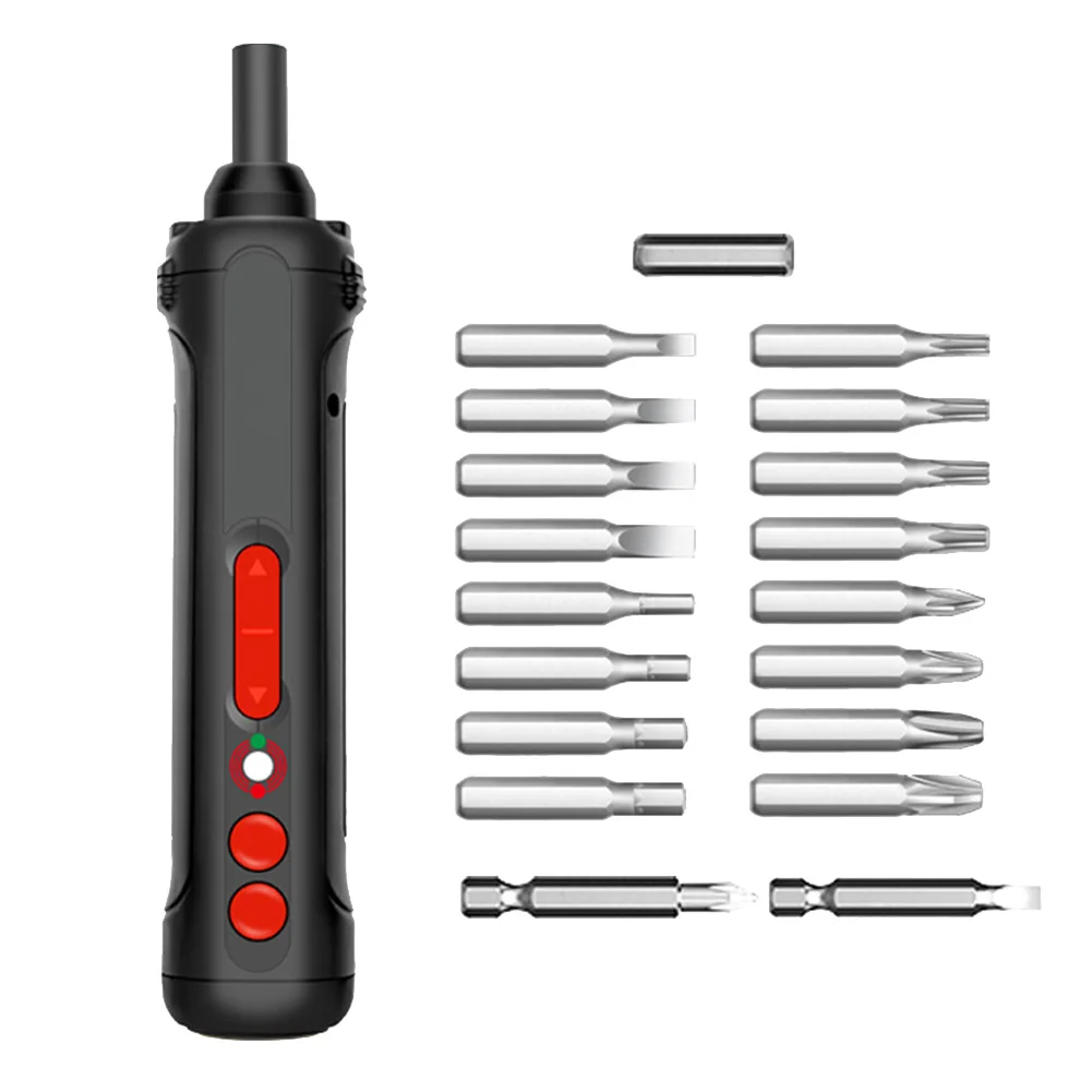 

4V USB Rechargeable Home Portable Power Tools Compact Electric Screwdriver Set With Bits Mini Cordless LED Lighting Industrial