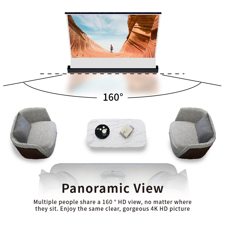 VIVIDSTORM 100 дюймовый экран для электрического проектора с подставкой акустически