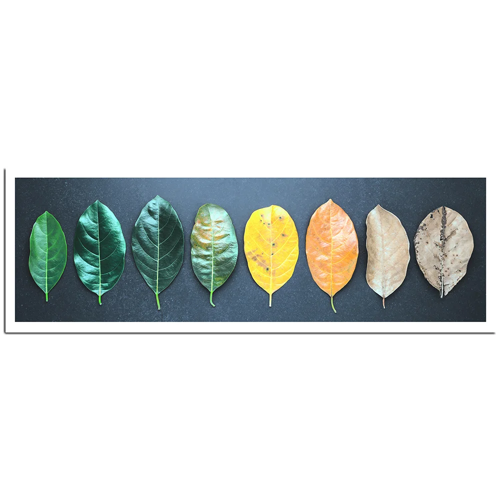 

1 Piece Modern Poster Landscape Leafs Gradient Color Canvas Painting Abstract Wall Art For Living Room Home Decor No Framed