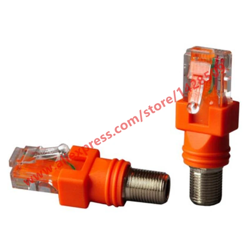Фото Переходник RJ45 в RF 1 шт. разъем BNC (гнездо) (штекер) коаксиальный цилиндрический Переходник RJ45 в RF 1 шт. разъем BNC (гнездо) (штекер) коаксиальный цилиндрический