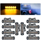 10 шт., сигнальные лампы для грузовиков, 6 светодиодов