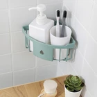 Полка для ванной, пластиковая угловая полка для хранения, клейкий кухонный органайзер, полка для раковины, губки, щетки, туалетных принадлежностей, аксессуаров для душа
