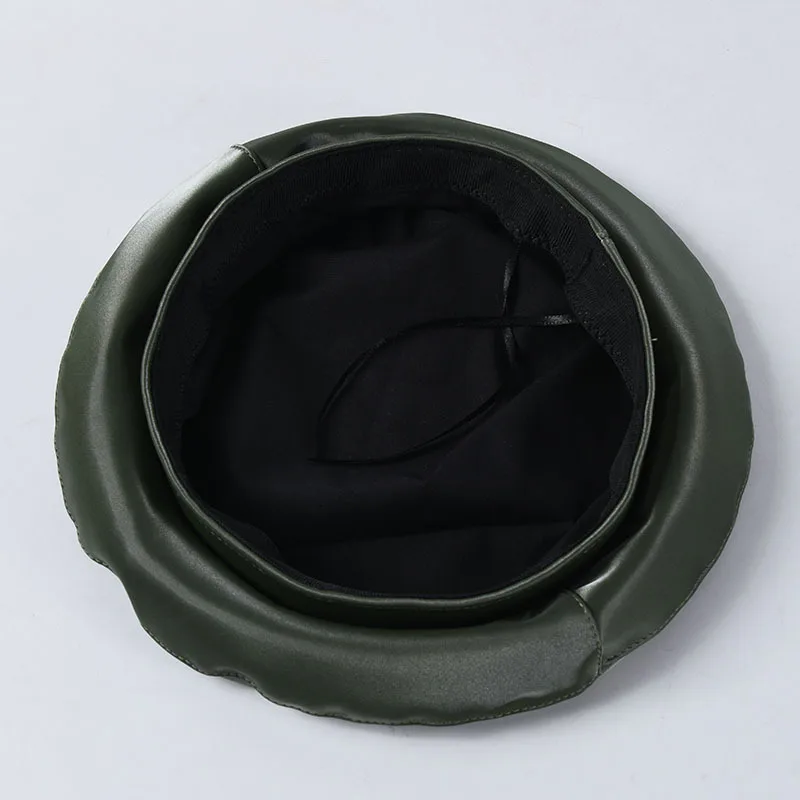 Новинка 2020 женская шапка Fibonacci берет во французском стиле из искусственной кожи