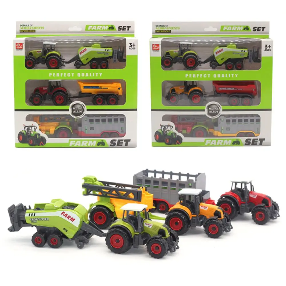 Mini Diecast Farm Tractor Vehicle Car Carriage Model Set Collection Kids Toy | Railed/Motor/Cars/Bicycles