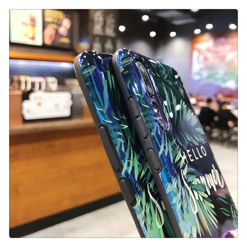 Милый чехол для телефона с растительным листом и цепочкой для samsung S10 s9 s8 plus s10e lite note9 NOTE8 A8S A9S note10 plus pro