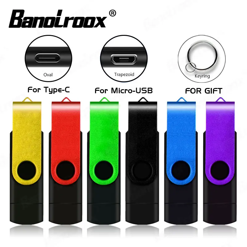 USB флеш накопитель 2 в 1 8/16/32/64/128 ГБ|USB флэш-накопители| |