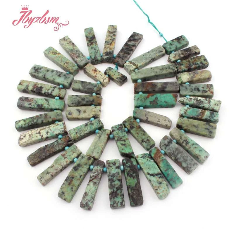 5x10-7x33mm Charoite опал, кварц, Агатовая палочка рыхлый натуральный камень бусины для DIY для изготовления украшений ожерелья Браслет серьги 15" - Цвет: Turquoise