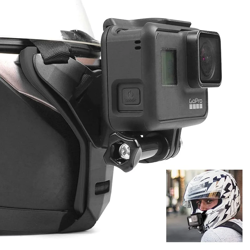 Подставка для шлема на все лицо мотоциклетных снимков подбородок держатель GoPro