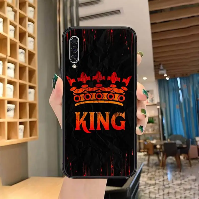 

Cartoon Letter King Queen Phone Case For Samsung Galaxy M10 20 30 A 40 50 70 71 6S A2 A6 A9 2018 J7 CORE PLUS STAR S10 5G C8