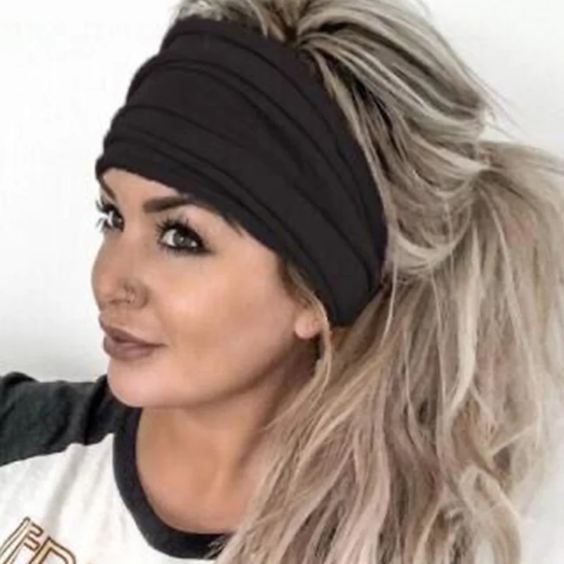 

Women's Solid Color Wide Brim Headband Sports Yoga Headband Hair Accessories Versatile High Quality Headband
