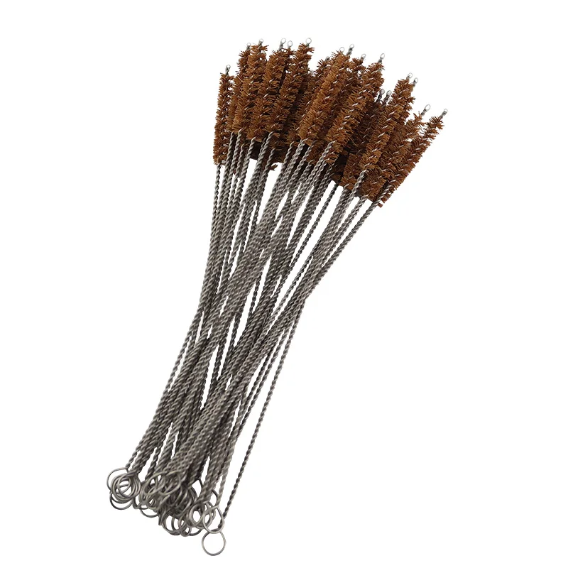 

3PCS Eco-friendly coconut fiber Reusable Straw Cleaning Brushes Stainless Steel Wash Drinking Pipe Straw Brush Cleaner Kitchen