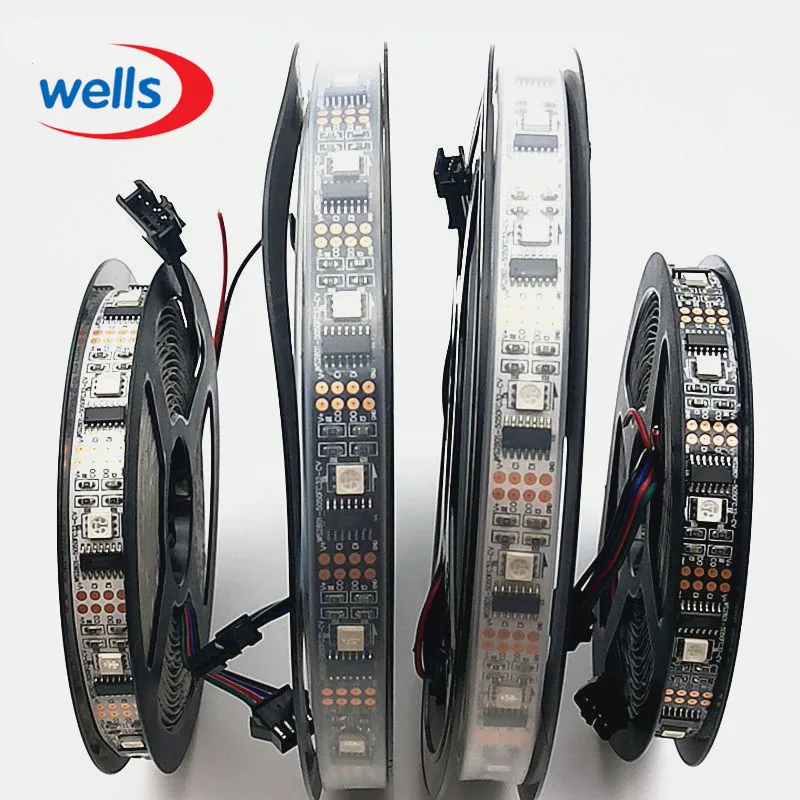 5 в постоянного тока WS2801 32 светодиодный Ода/м s WS2801IC/M 1 м/3 м/5 м 160 SMD Светодиодная