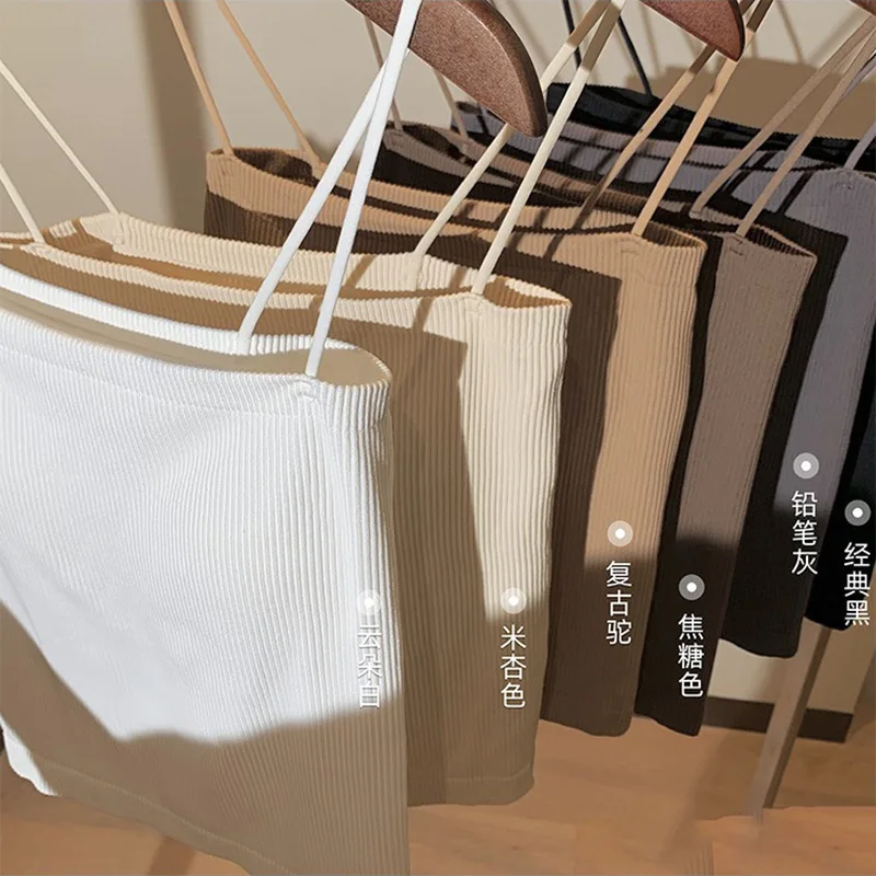 

Suspender Vest Thread Integrated Fixed Breast Pad Beautiful Back Wearing Hot Girl Coat Wrapped Underwear Tank Top Women Bras