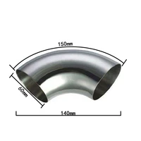 jzz stainless steel 60 63 76 mm curve pipe with 90 degree elbow for car exhaust pipe to connect two muffler with free shpping