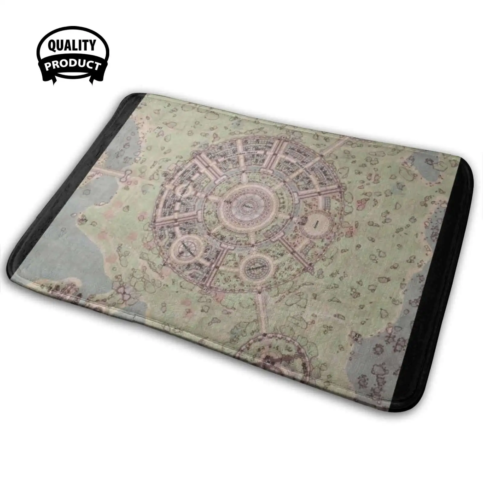 Мягкий Нескользящий 3D коврик с изображением карты императора Тамриэль Скайрим |