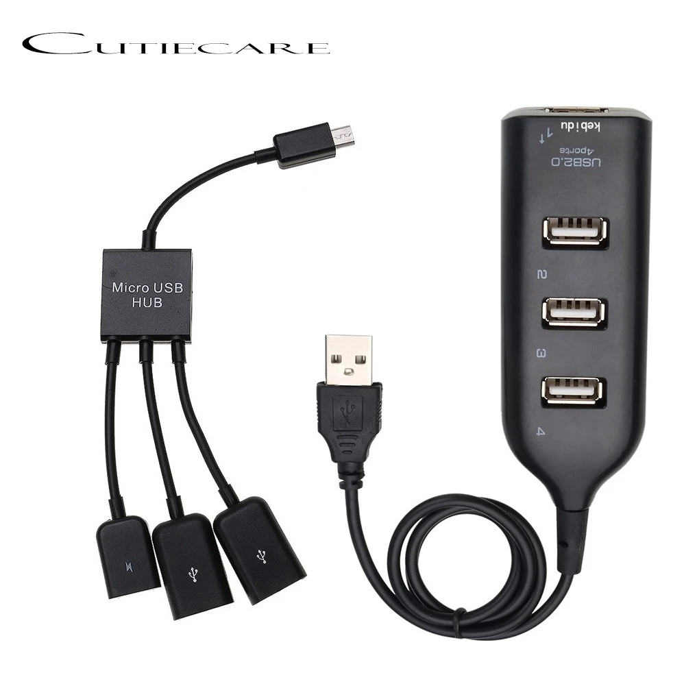3-в-1 мини USB 4 Порты и разъёмы Micro адаптер OTG usb-хаб 2 0 сплиттер для мобильного