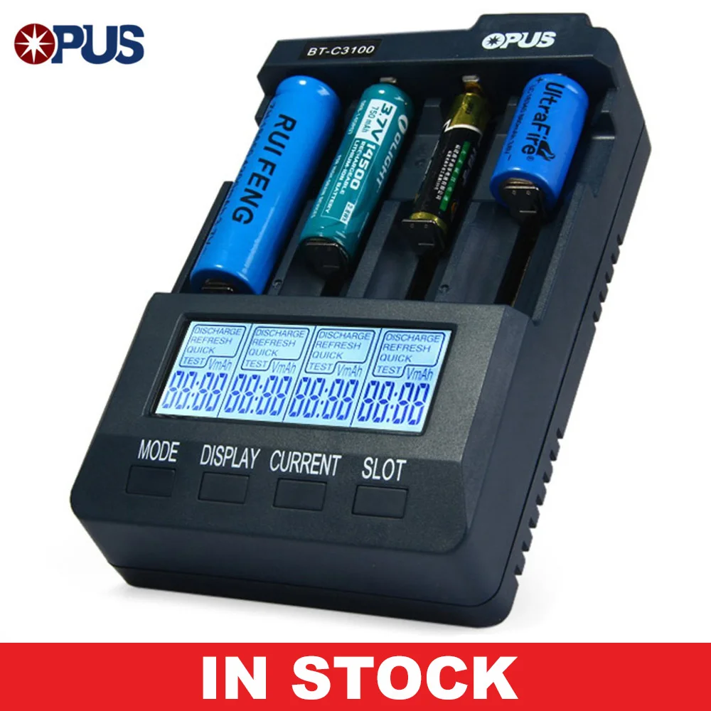Opus BT C3100 V2.2 умное цифровое интеллектуальное 4 ЖК слота Универсальное зарядное