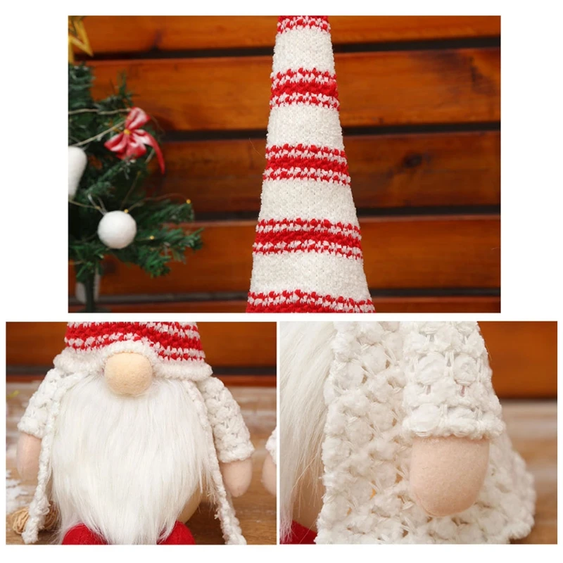 

Christmas Decorations with LED Light Handmade Swedish Tomte Plush Gnomes Santa