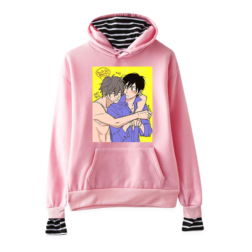 

Candy Color Paradox Hoodie Fake Two Piece Women's Hoodie Long Sleeve Sweatshirt Harajuku Streetwear Japanese Comic 2021 Clothes