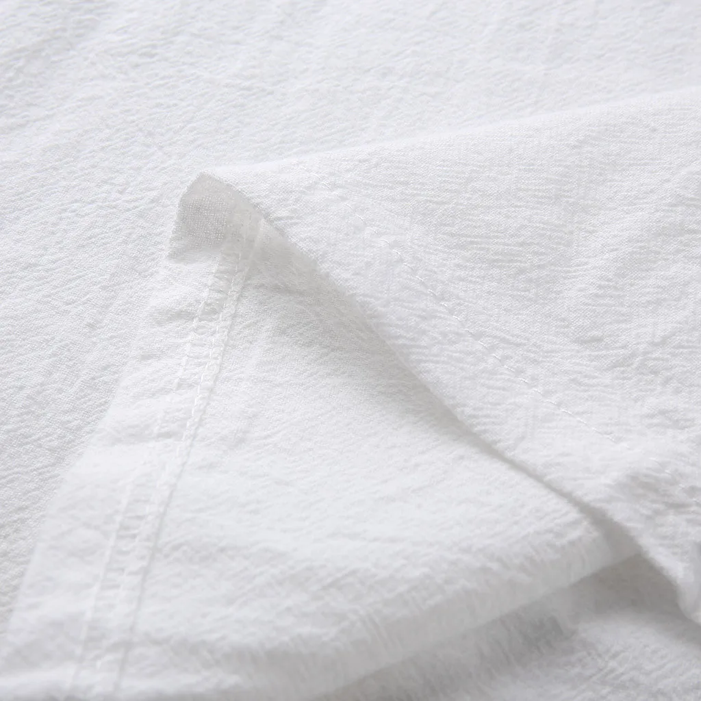 

Women Long Sleeve Blouse Summer V Neck Solid VogueBlouse Top Three Quarter Sleeve Linen Shirts Blouse Female Blusas Plus Size