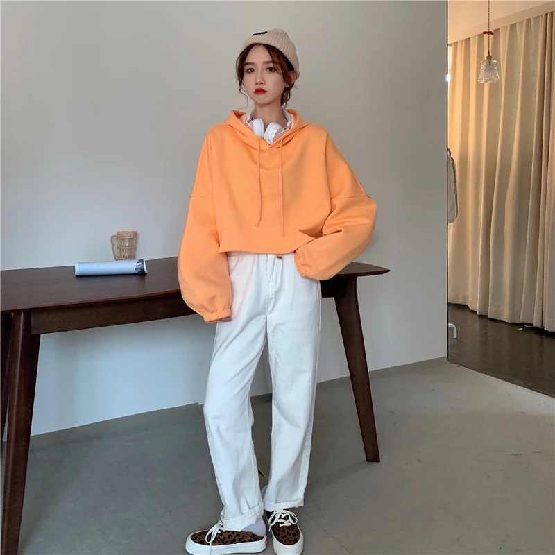 

XZ724 2021 new Women's bat sleeve hooded loose short short long sleeve Sweatshirts