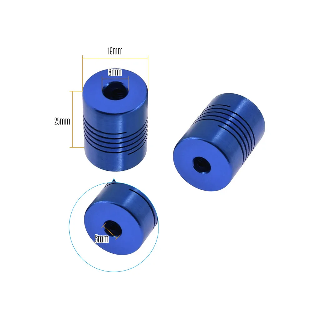 

Aibecy Flexible Coupling Shaft Coupler 5*8mm Inner Diameter 19*25mm Outer Diameter CNC Motor Jaw Shaft Couplers 3D Printer
