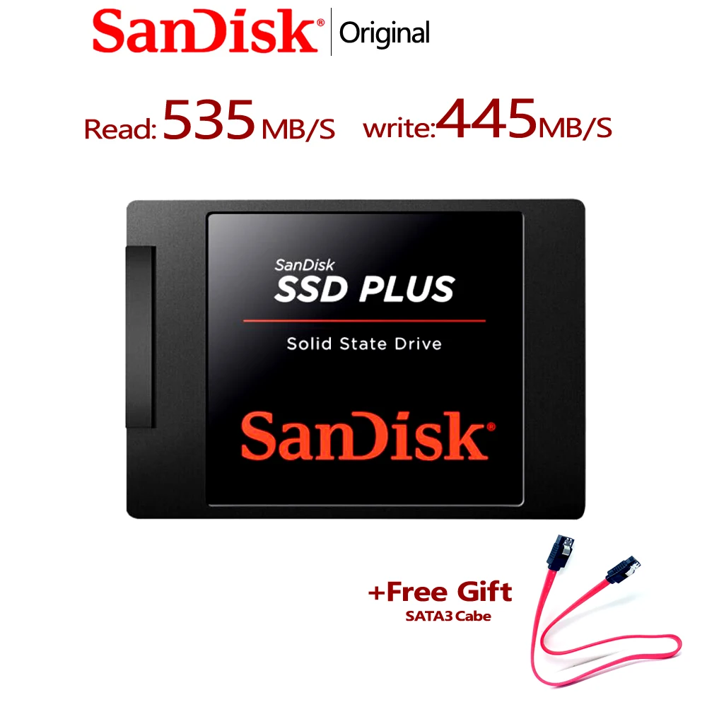 Оригинальный двойной флеш накопитель SanDisk 480 ГБ SATA SSD плюс 240 HD жесткий диск HDD 2 5