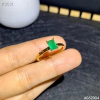 kjjeaxcmy fine jewelry 925 sterling silver inlaid natural gemstone emerald female miss girl woman new ring exquisite