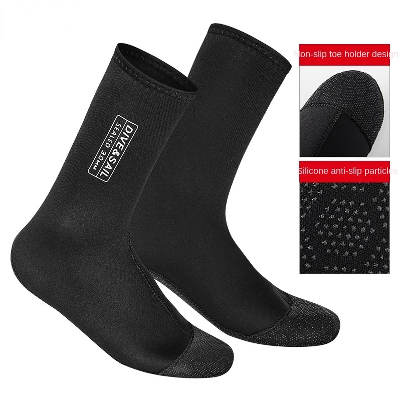

3MM Diving Socks Neoprene Cold-Proof Non-Slip Swimming Shoes Wear-Resistant Thickened Diving Socks Snorkeling Equipment