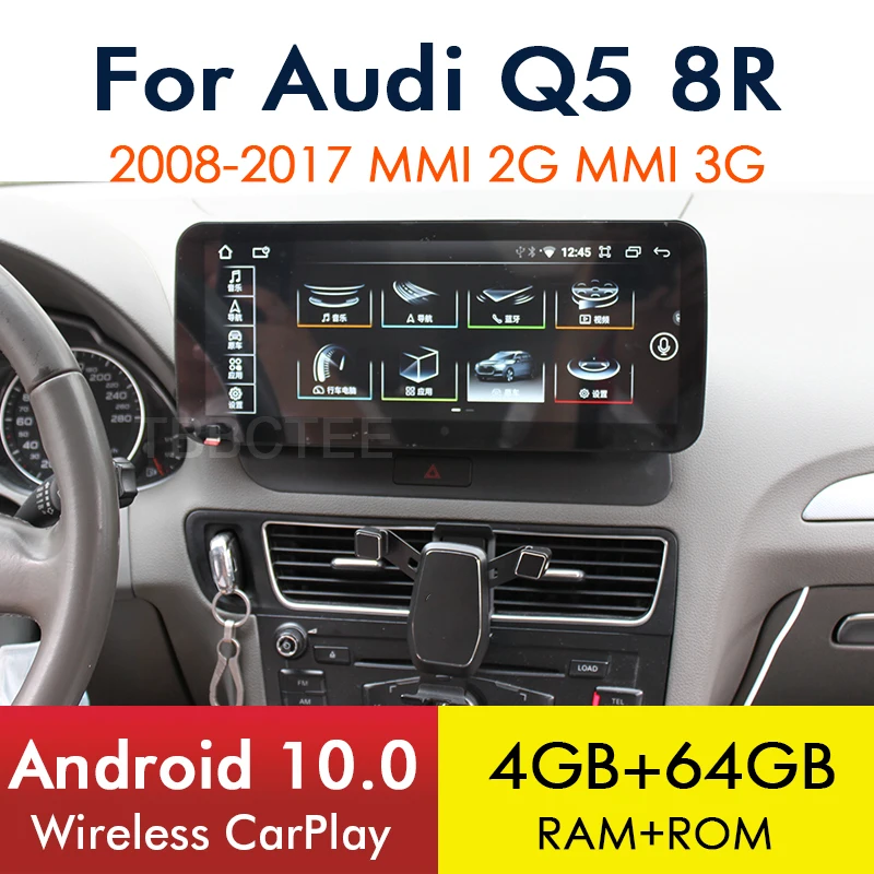 Автомагнитола на Android 10 0 мультимедийная магнитола для AUDI Q5 8R 2008 2009 2010 2011 2012 2013 2014