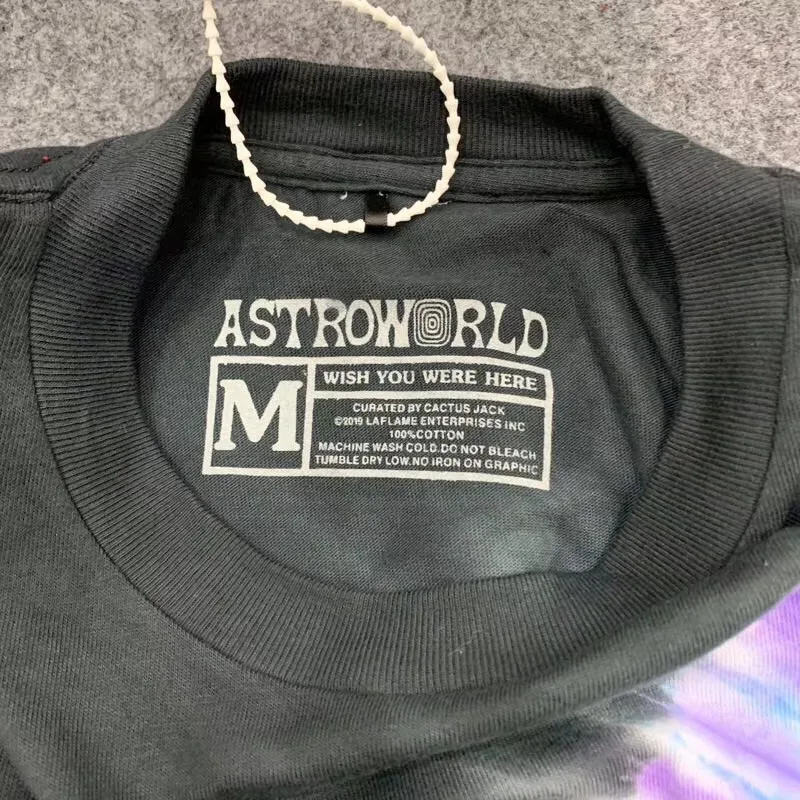 Мужская и женская футболка Travis Scott Astroworld модная повседневная с изображением